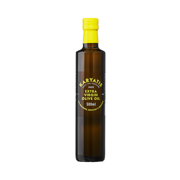 karyatis kalamata olive oil bottle front