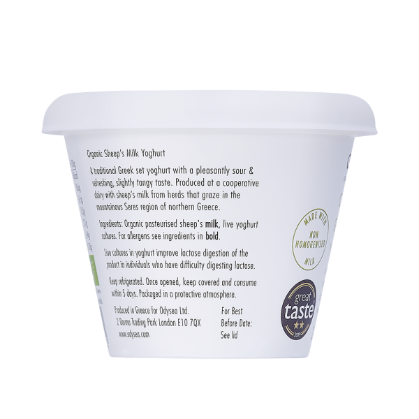 Odysea Organic Sheep milk Yoghurt left