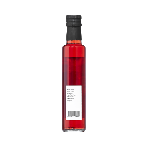 red wine vinegar bottle back