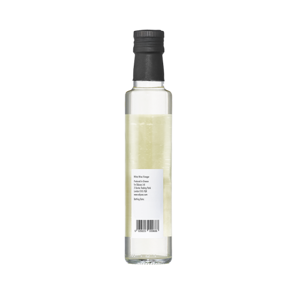 white wine vinegar bottle back