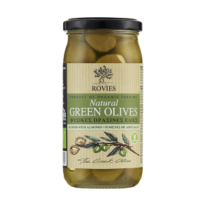 rovies green olives stuffed with almonds jar front