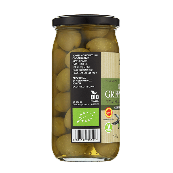 rovies green olives jar side