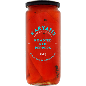 karyatis roasted red peppers jar front