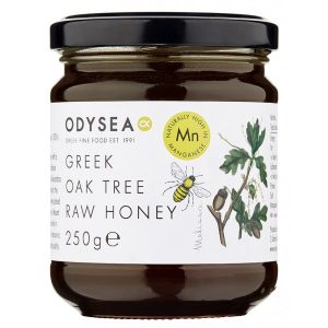 oak raw honey jar front