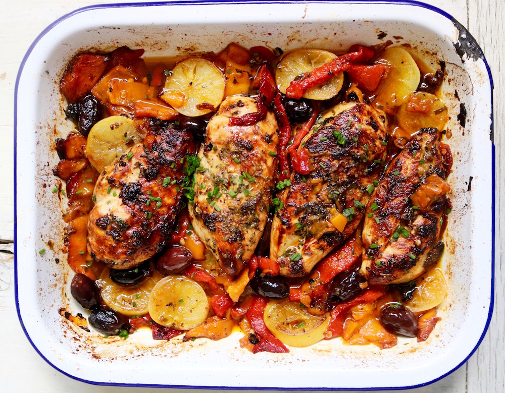 preserved lemons roasted peppers chicken recipe picture