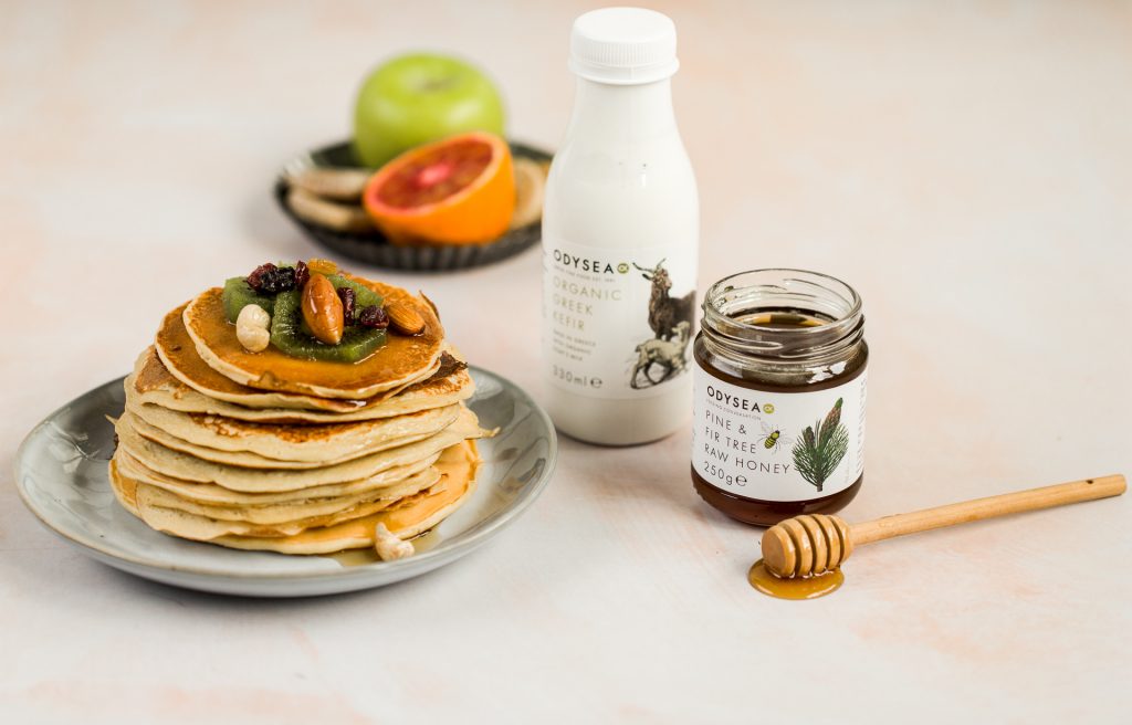 pancakes kefir and raw honey recipe picture