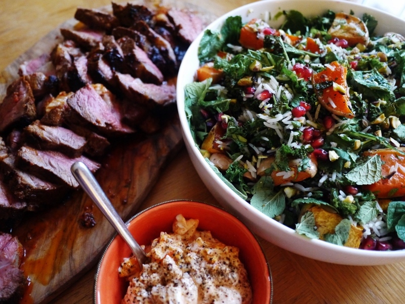 harissa lamb rice salad recipe picture