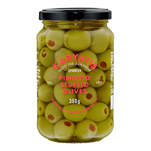 Karyatis Pimento Stuffed Manzanilla Olives (350g)