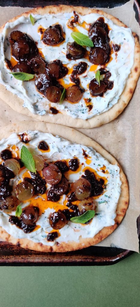 olive honey yoghurt flatbreads recipe picture