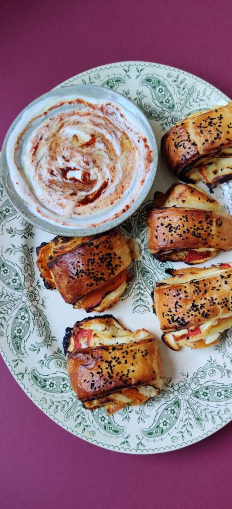 red pepper feta swirls recipe picture