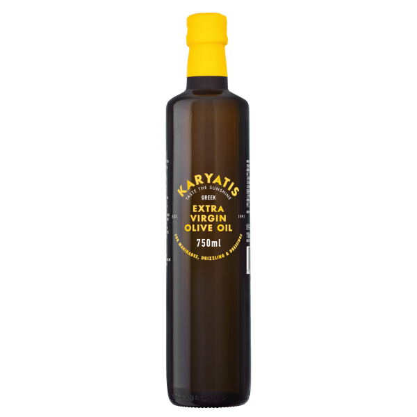 karyatis extra virgin olive oil bottle front