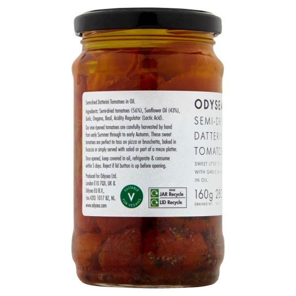 Semi dried Datterini Tomatoes Left Label