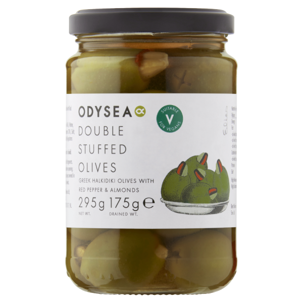 Odysea Double Stuffed Olives With Peppers & Almonds (295g)