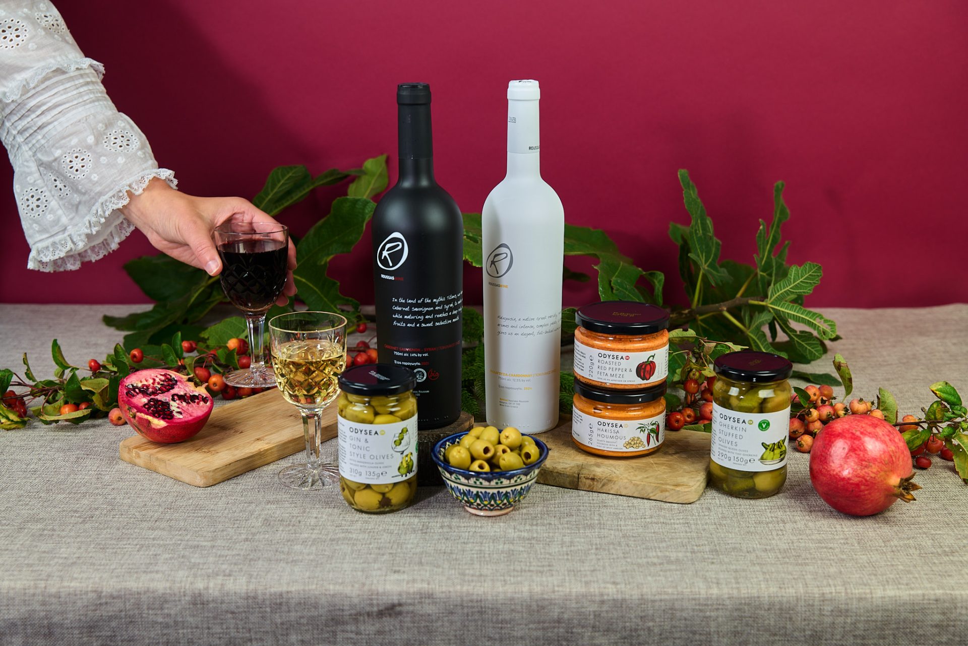 YOSA ファインハーブx50個セット Odysea Greek Wine & Meze Hamper