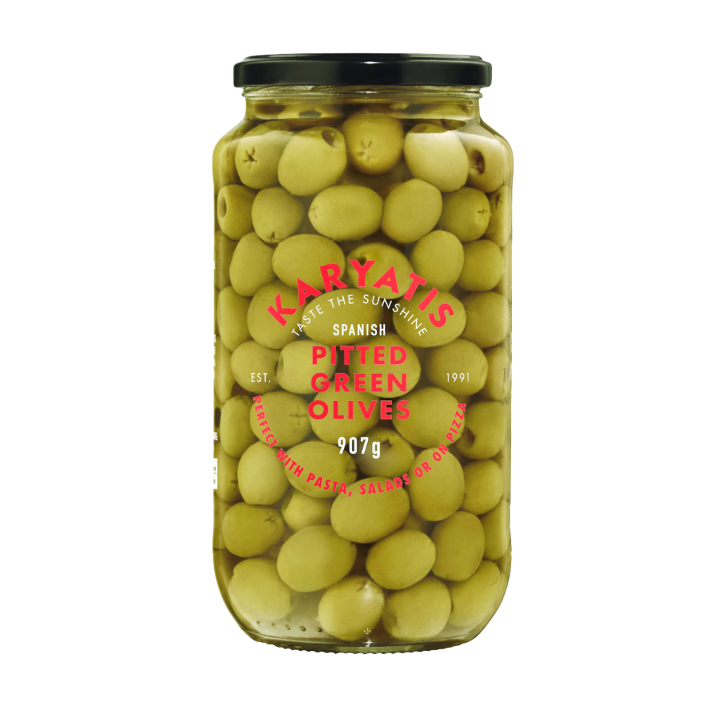 Karyatis Pitted Green Olives (907g)
